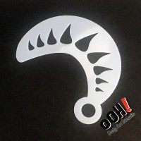 Ooh Body Art Stencil Wrap Monster Horn (Monster Horn Wrap w09)